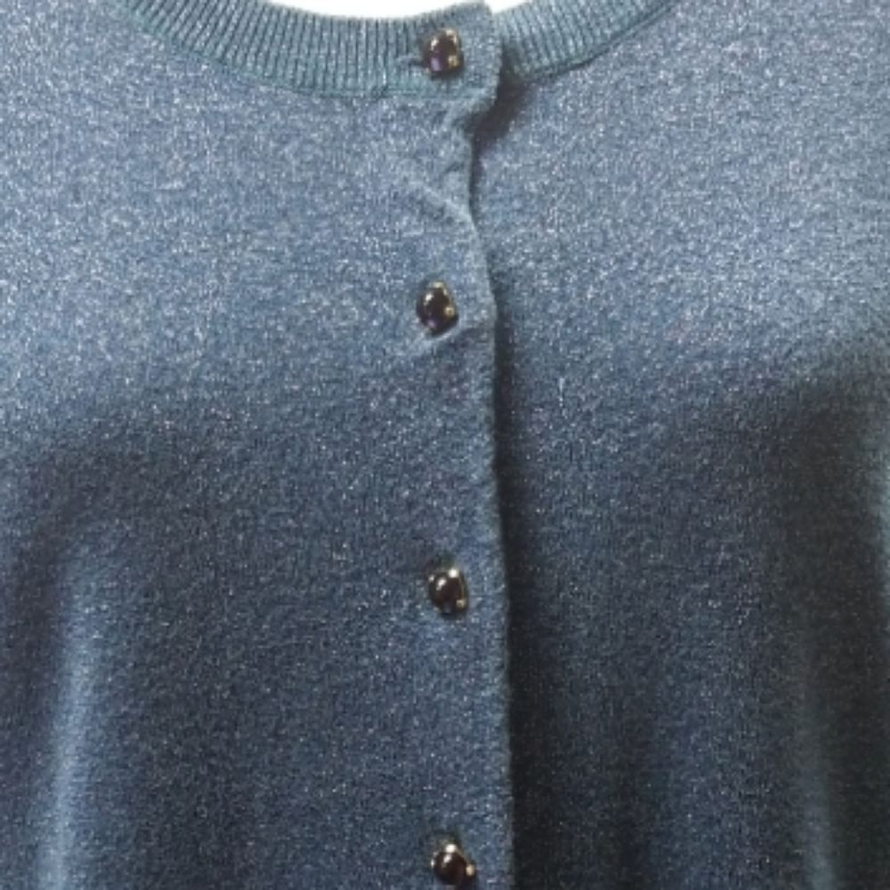 Talbots Metallic Bordeaux Button Down Cardigan Bl… - image 4